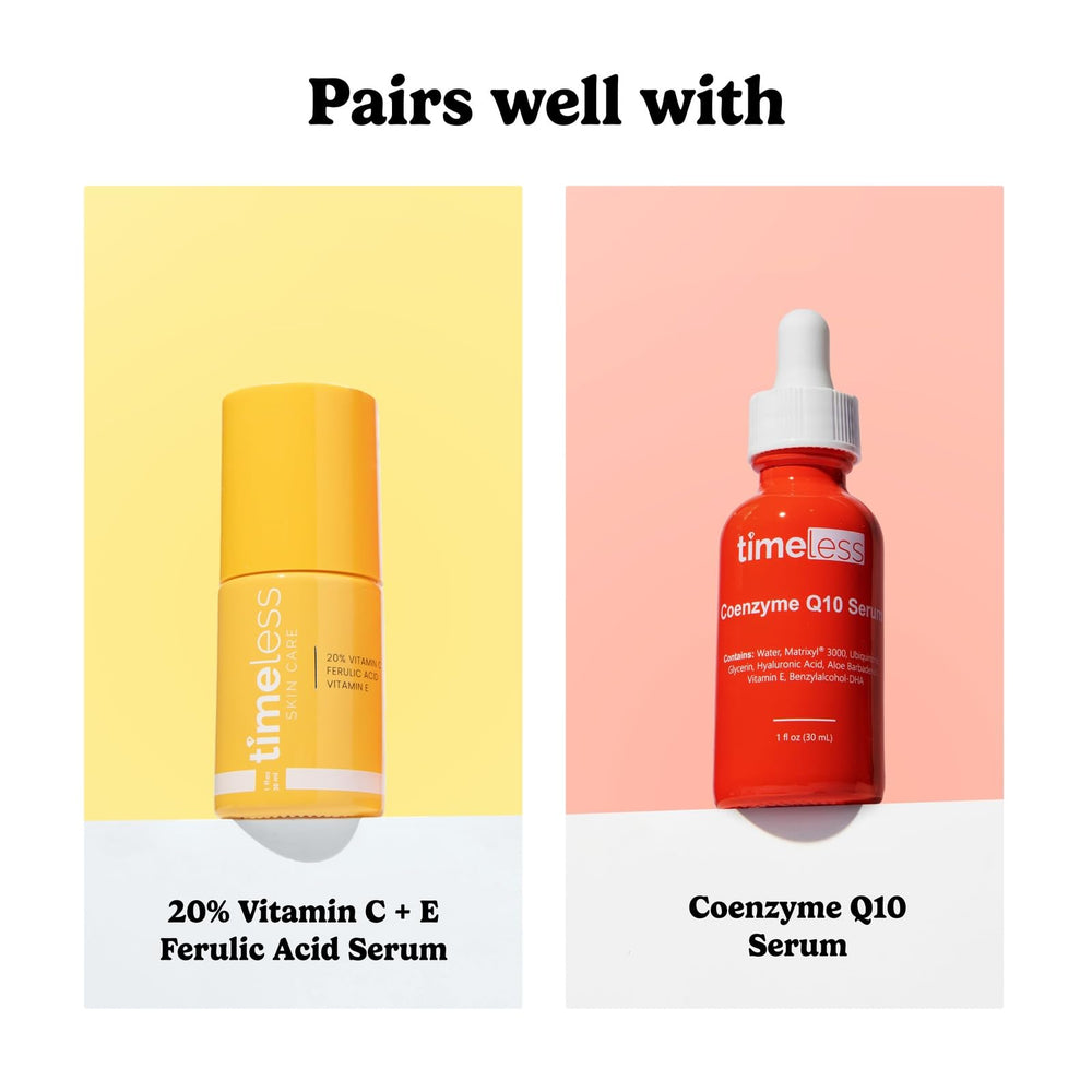 Timeless Skin Care – flacon compact pour routine quotidienne d'hydratation.