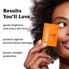 Timeless Skin Care Sérum vitamine C, sachets pratiques pour usage quotidien et frais.