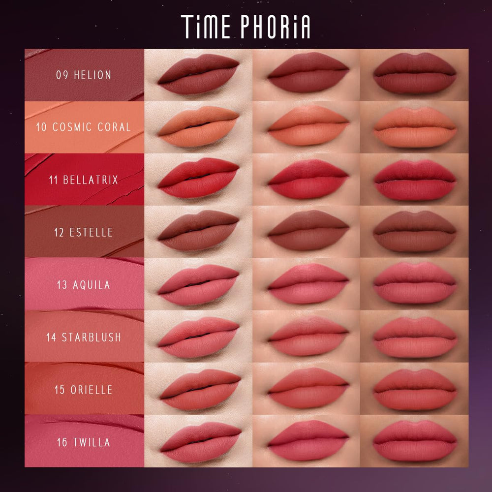 Atténue visiblement les ridules des lèvres avec Timephoria Nebula Velvet Lip Cream.