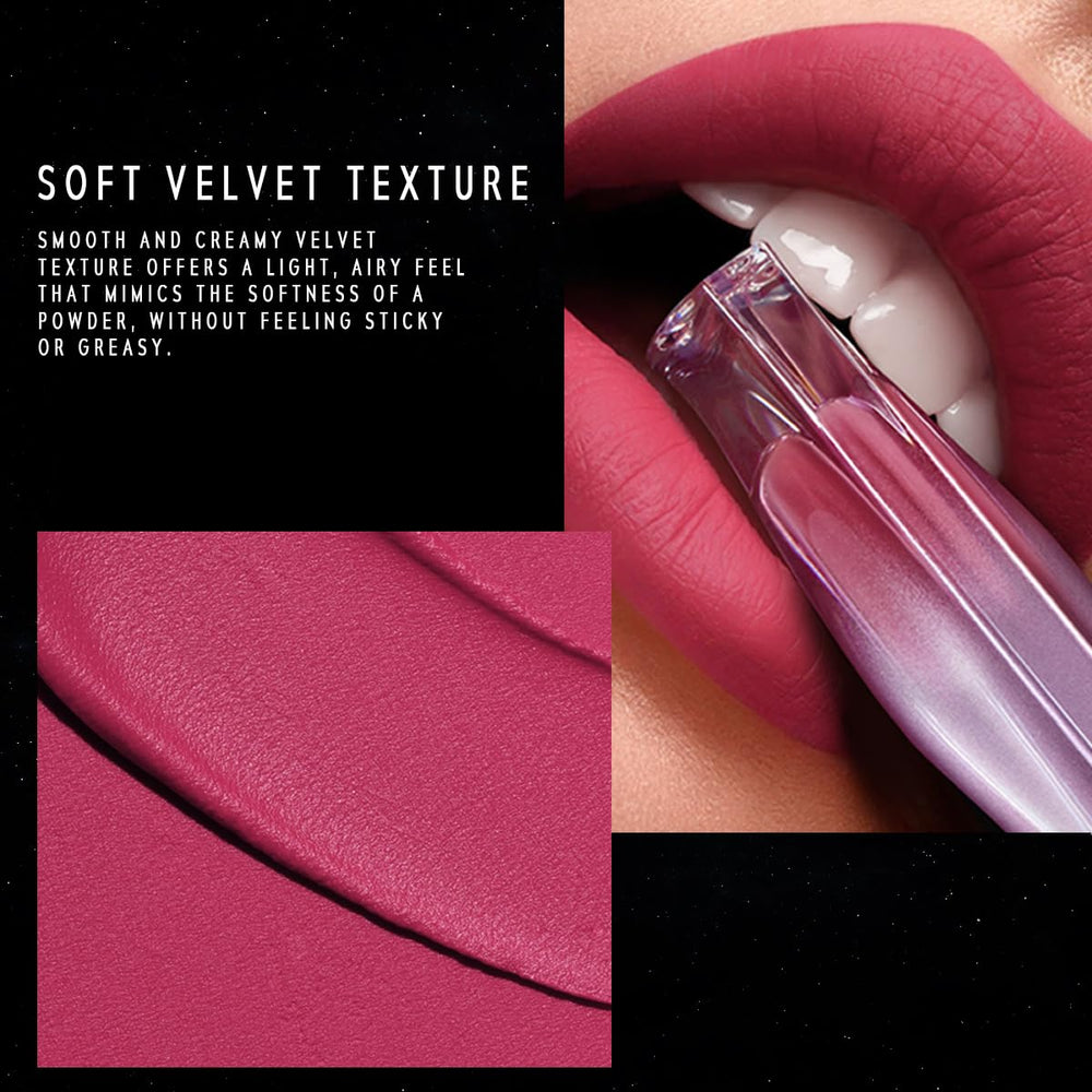 Fini velours mat léger et confortable Timephoria Nebula Velvet Lip Cream.