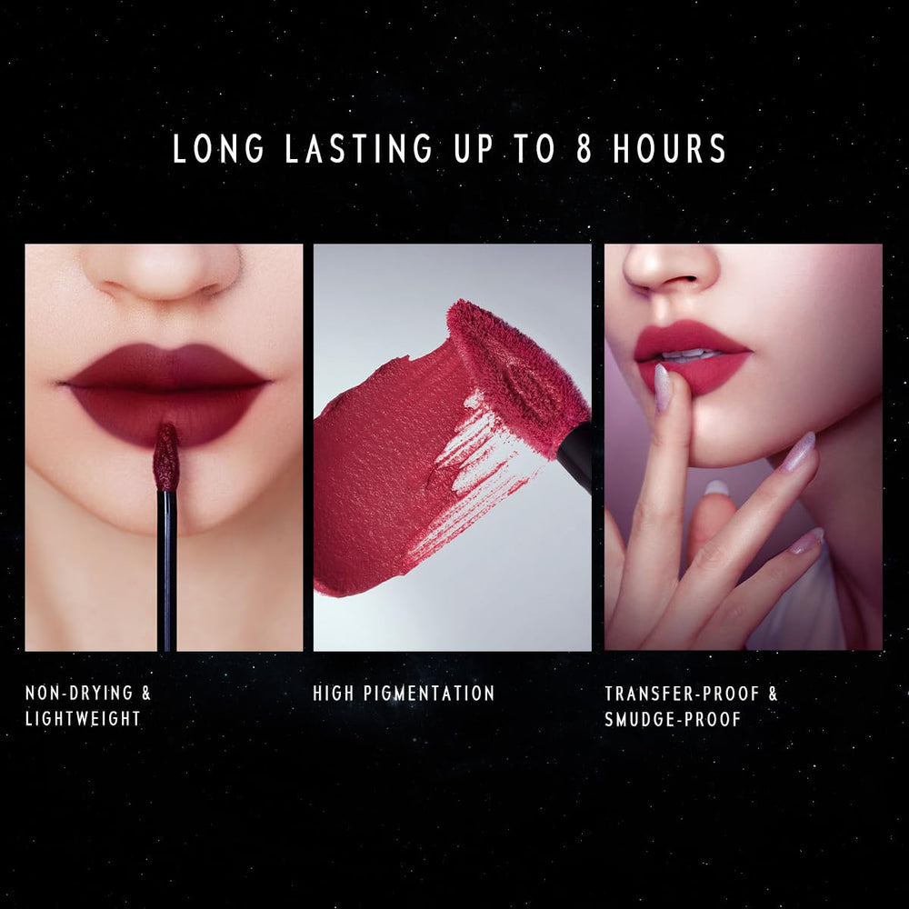 Gamme de teintes Timephoria Nebula Velvet Lip Cream pour tous les styles.