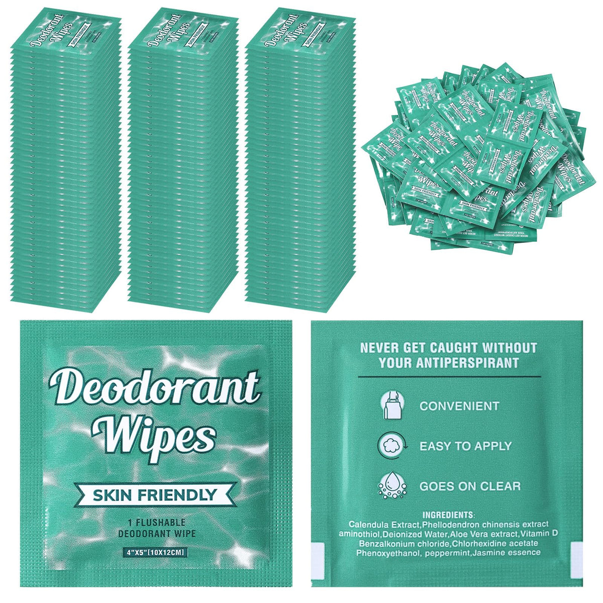 Timgle lingettes déodorantes – boîte de 100, pratique et prête à l’emploi