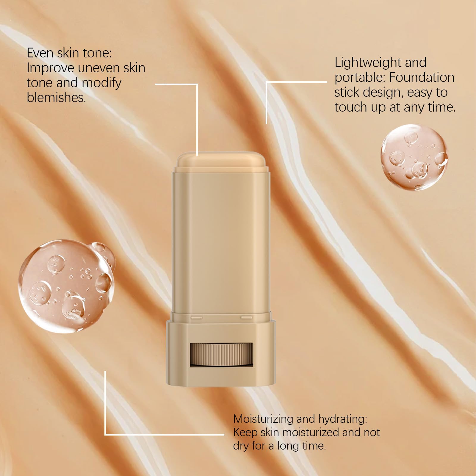 TIMLIFE stick-texture-naturelle fond doucement pour un aspect sans épaisseur.