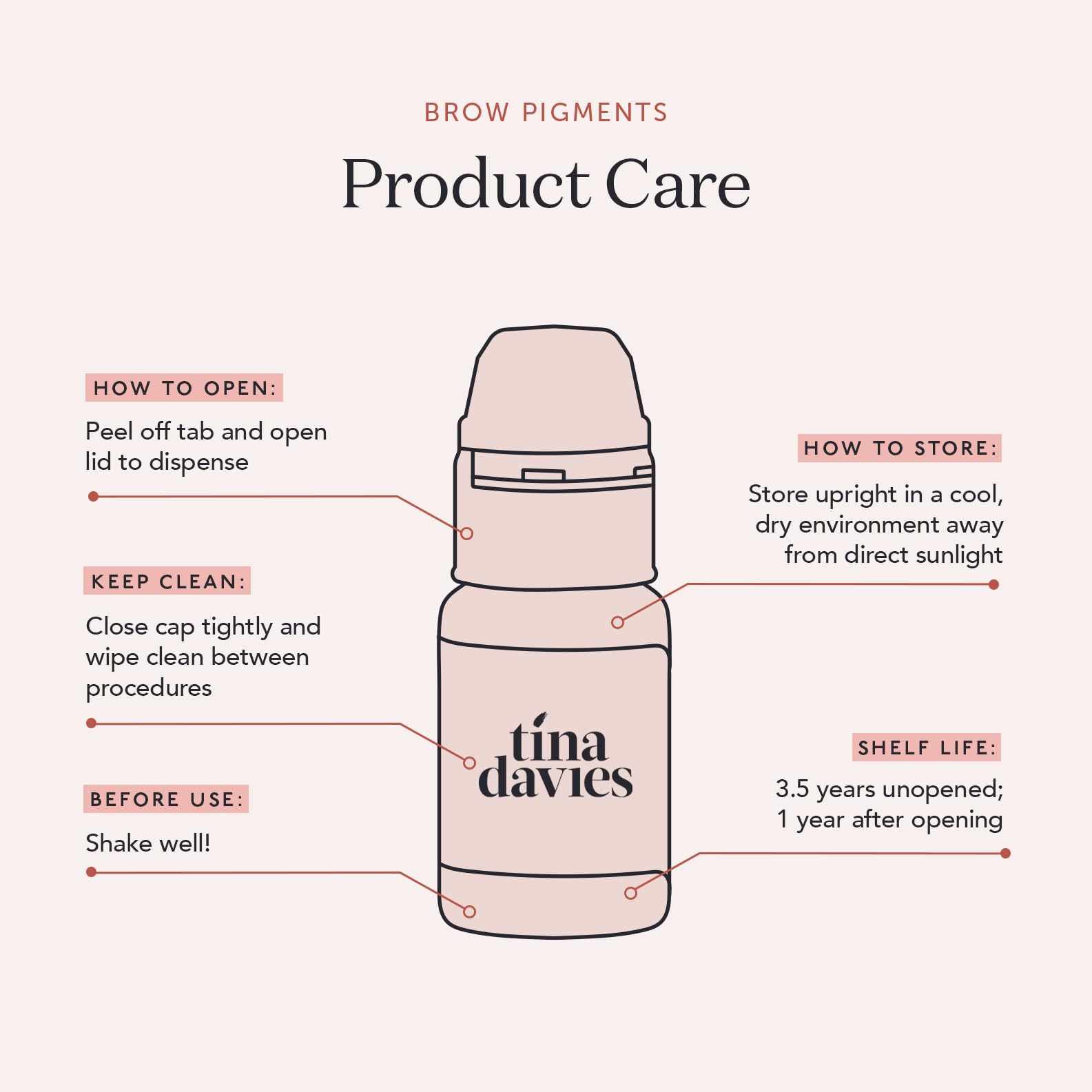  certifications végétaliennes tina davies: pigment sûr et sans cruauté pour les sourcils.