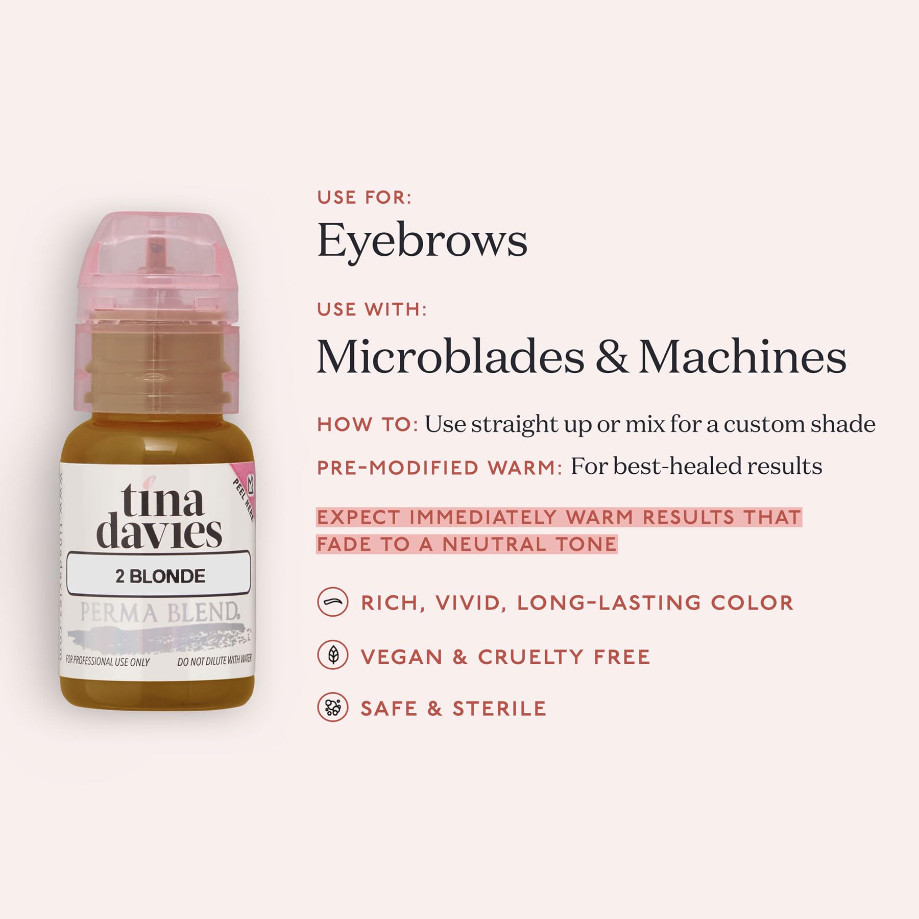 pigment tina davies sourcils pour microblading: compatible avec machines.