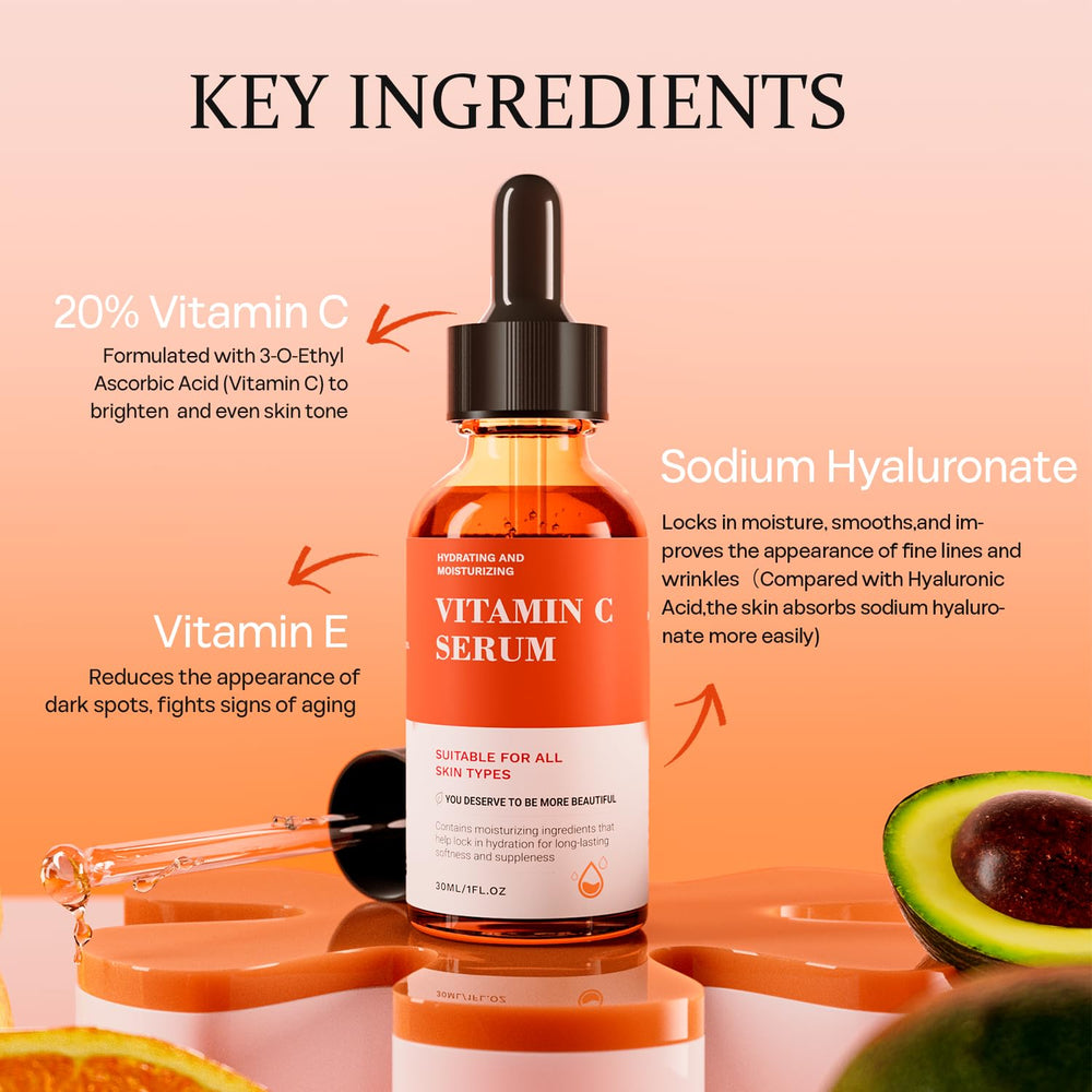 Sérum Tinclen avec goutte pipette; peau hydratée et rebondie