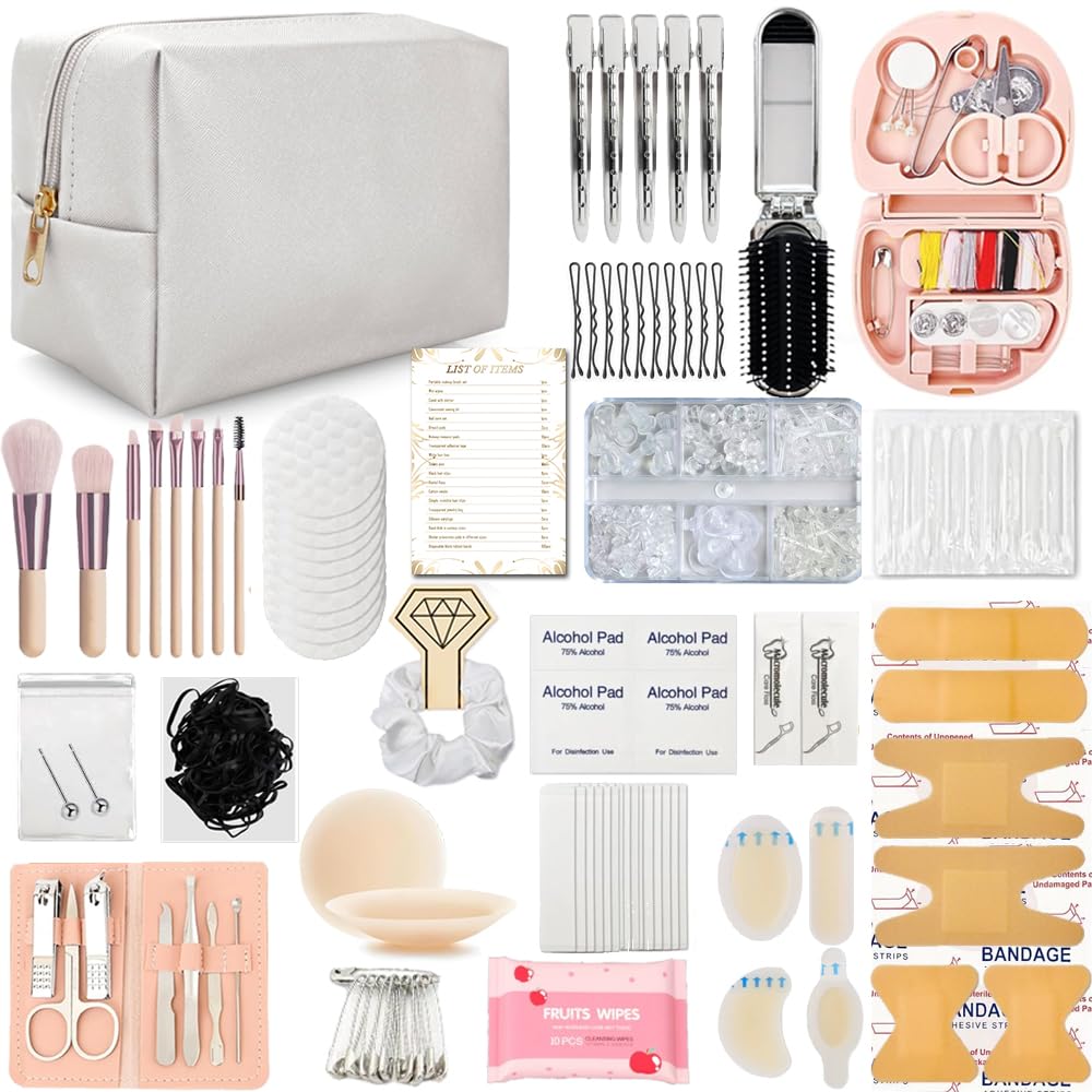Tindisonka kit d’urgence femmes – pochette cosmétique prête pour retouches rapides.