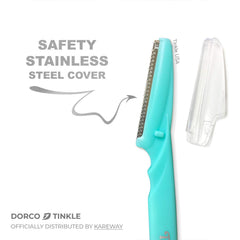 Rasoir Tinkle, design sûr, réduction d'irritation pour peaux sensibles.