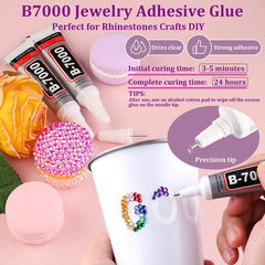 Colle B7000 TINKRSTUFF adhérence forte et séchage clair pour un fini discret.