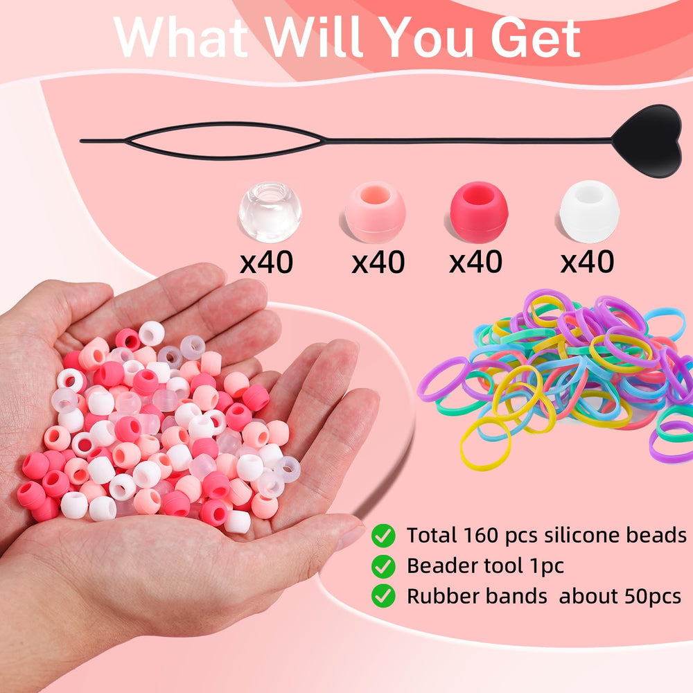 TINKRSTUFF élastiques cheveux 50 unités, fixation rapide des motifs.