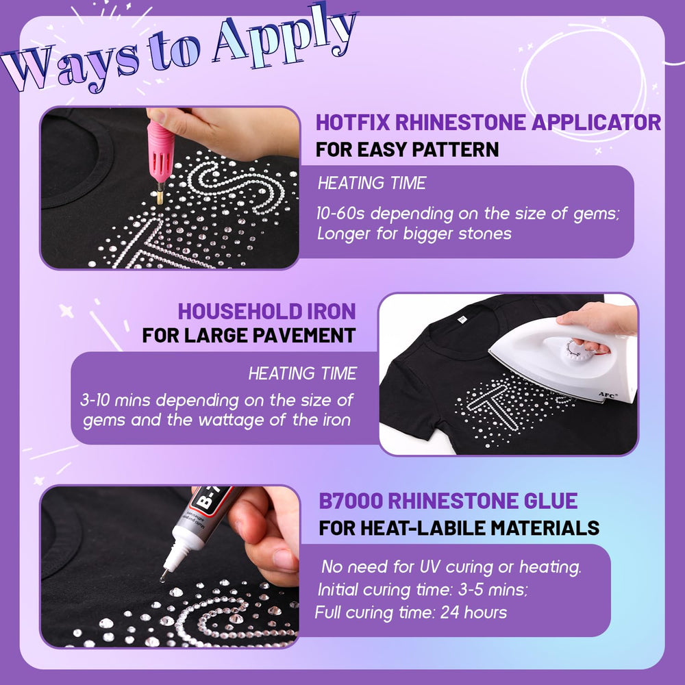 Nail art et décorations avec strass hotfix Crystal AB brillants