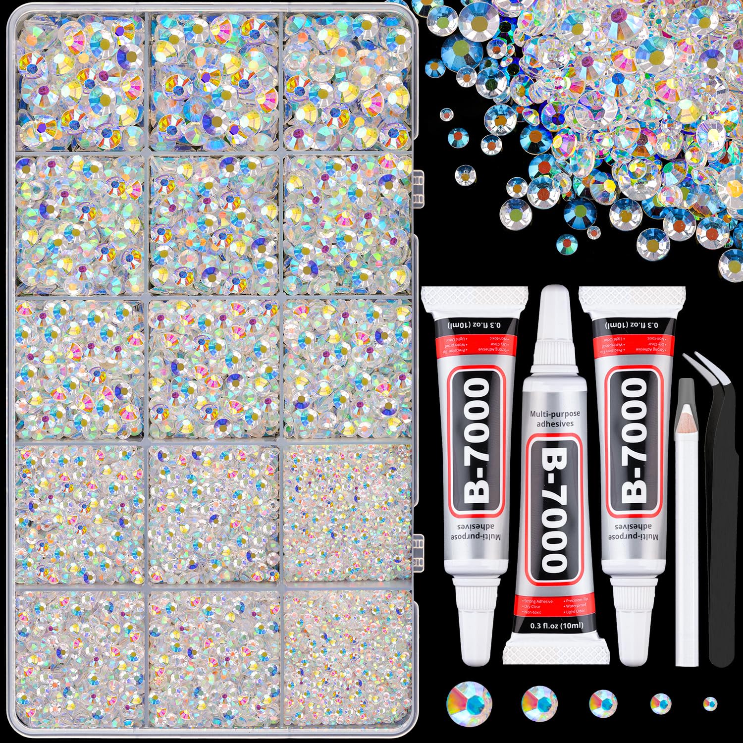 TINKRSTUFF paillettes résine AB 2 mm pour des reflets éclatants sur vos projets de bricolage