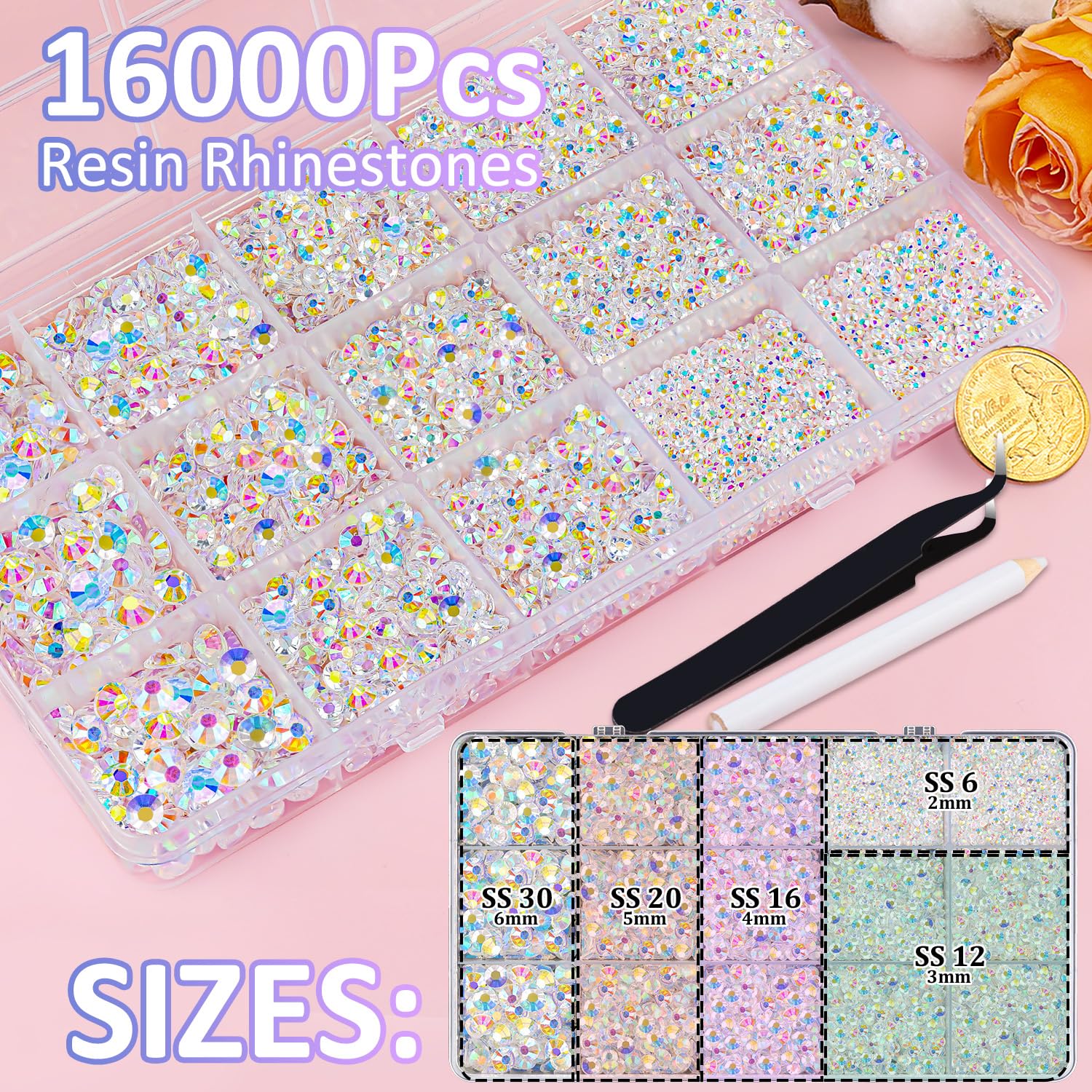 TINKRSTUFF paillettes résine AB 3 mm pour des touches scintillantes sur vos créations