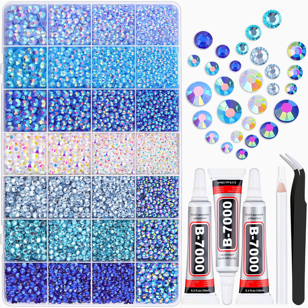 TINKRSTUFF pierres bleues, strass, prêt à embellir vos créations.