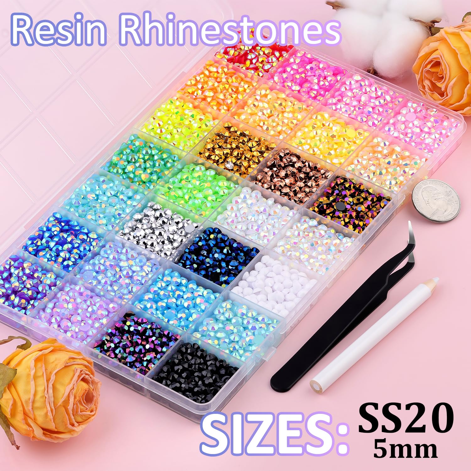 TINKRSTUFF pince-a-epiler outil précis pour manipuler les strass sans effort.