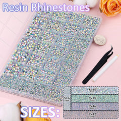 TINKRSTUFF pince à épiler et stylo ramasseur pour poser des strass avec précision.