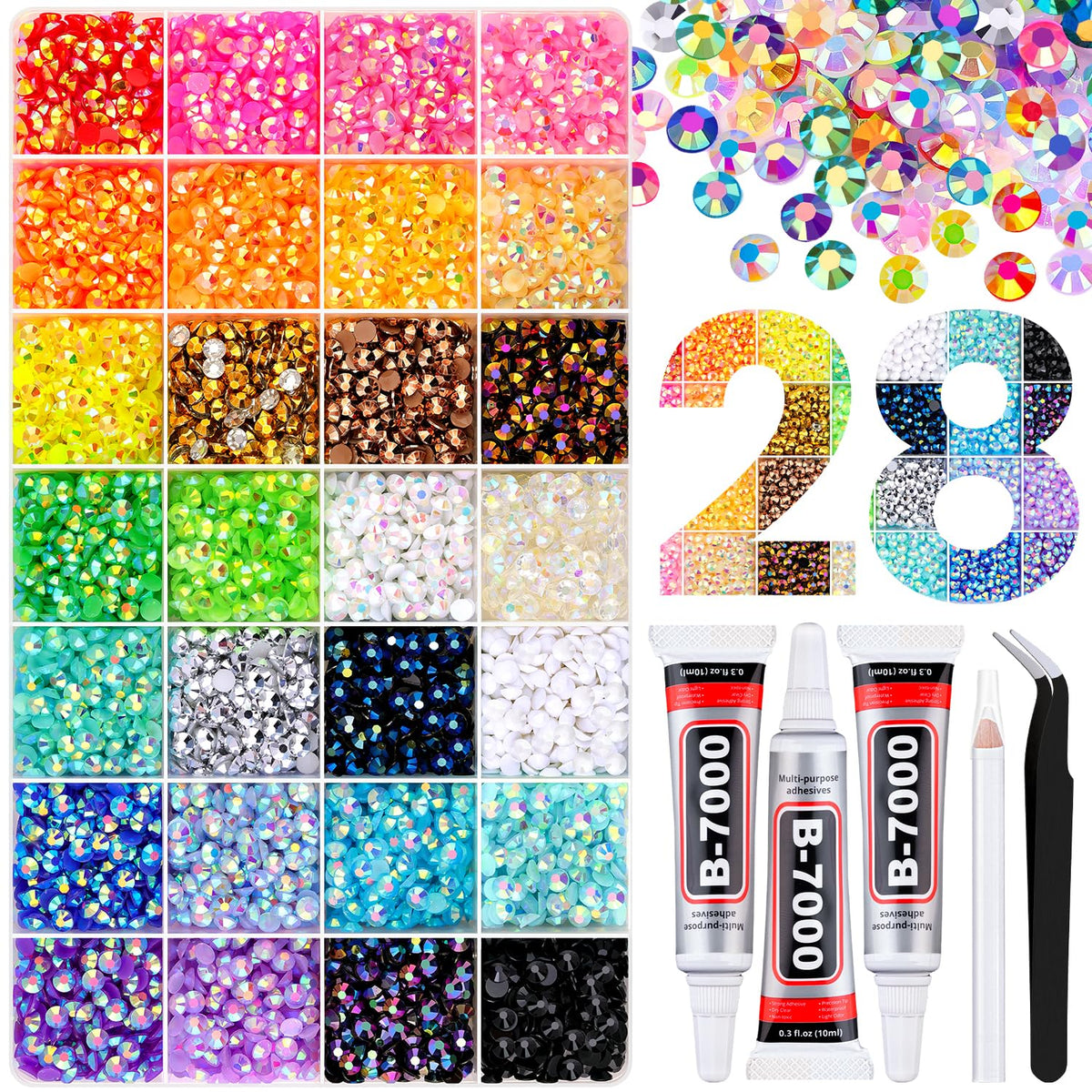 TINKRSTUFF rhinestones résine coloris 5mm pour designs brillants et durables.