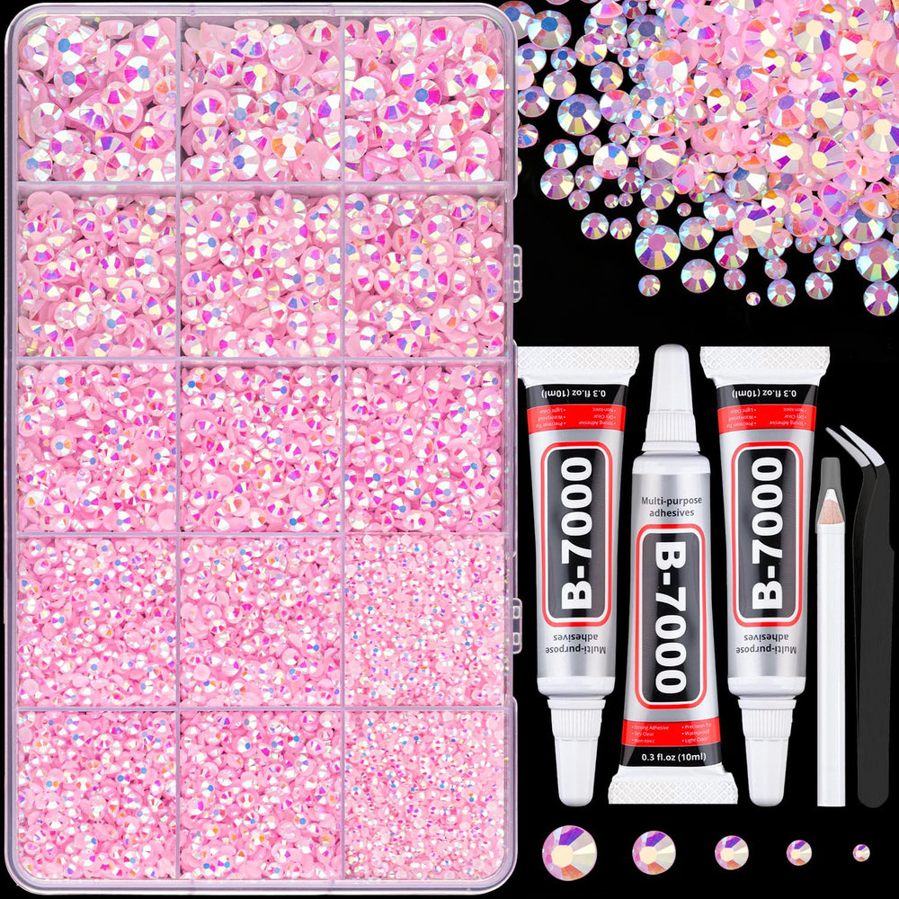 Rhinestones résine TINKRSTUFF rose clair AB dans boîte prête à personnaliser.