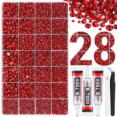 TINKRSTUFF strass en résine rouges brillants pour décor DIY