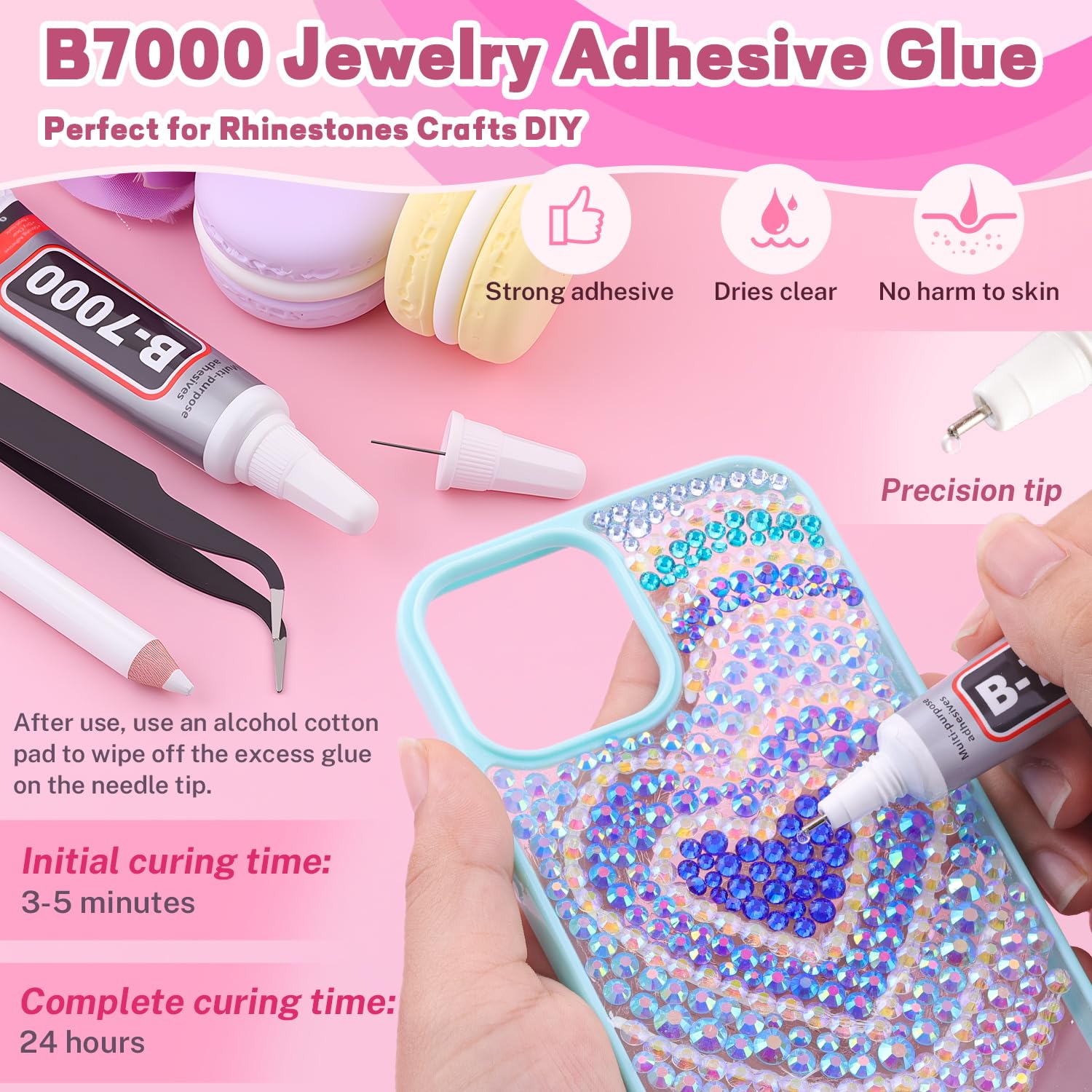 TINKRSTUFF strass résine bleue, facettes brillantes et durables.