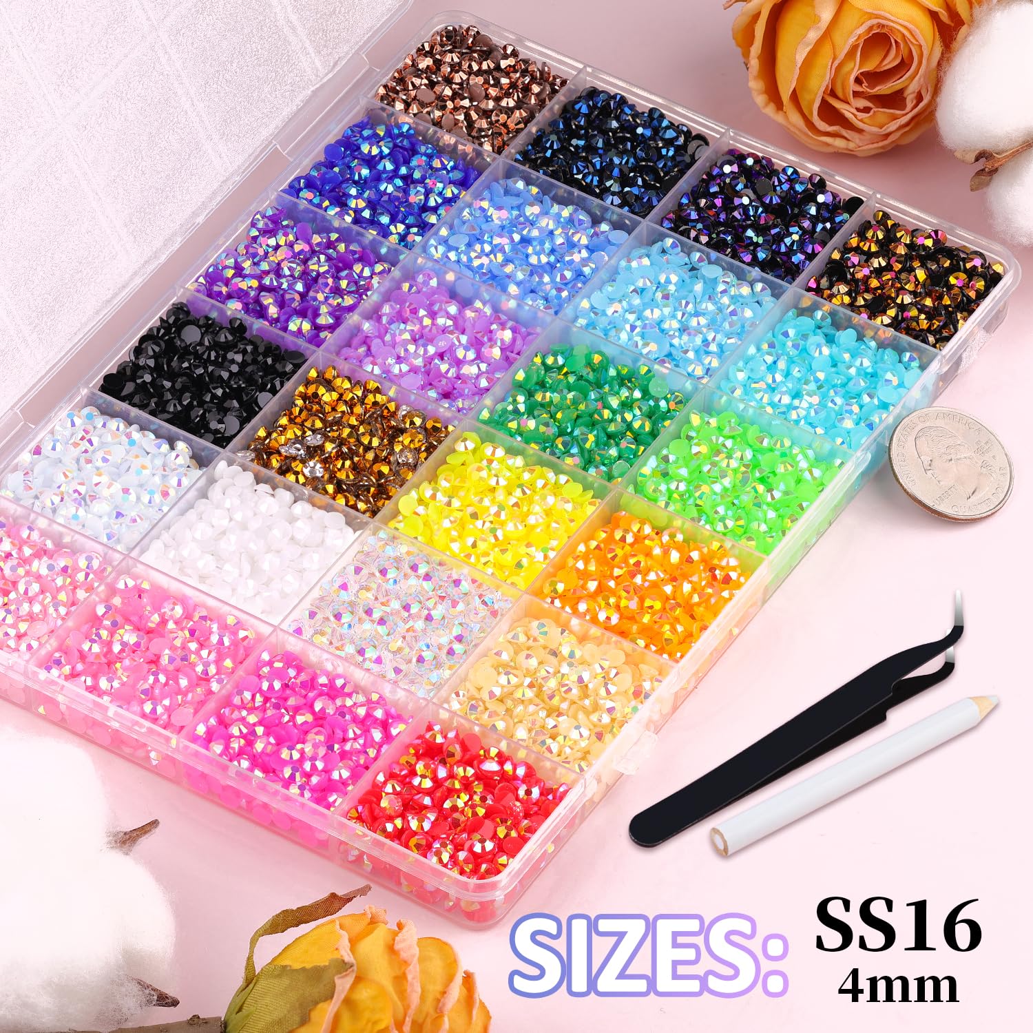 TINKRSTUFF Strass résine gelee avec facettes brillantes pour un éclat durable