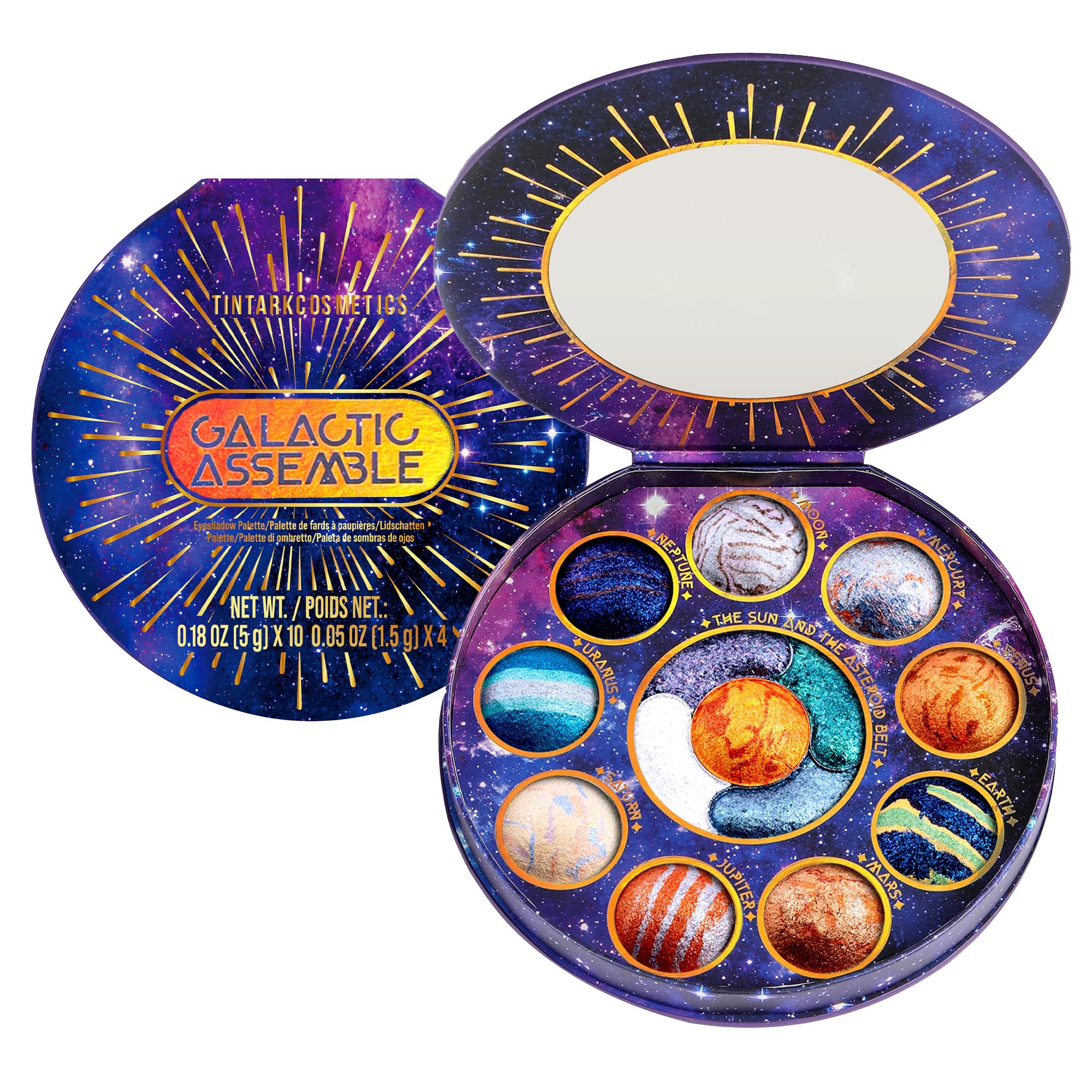 Tintark Galactic Assemble Soleil: éclat métallique lumineux pour un look cosmique.
