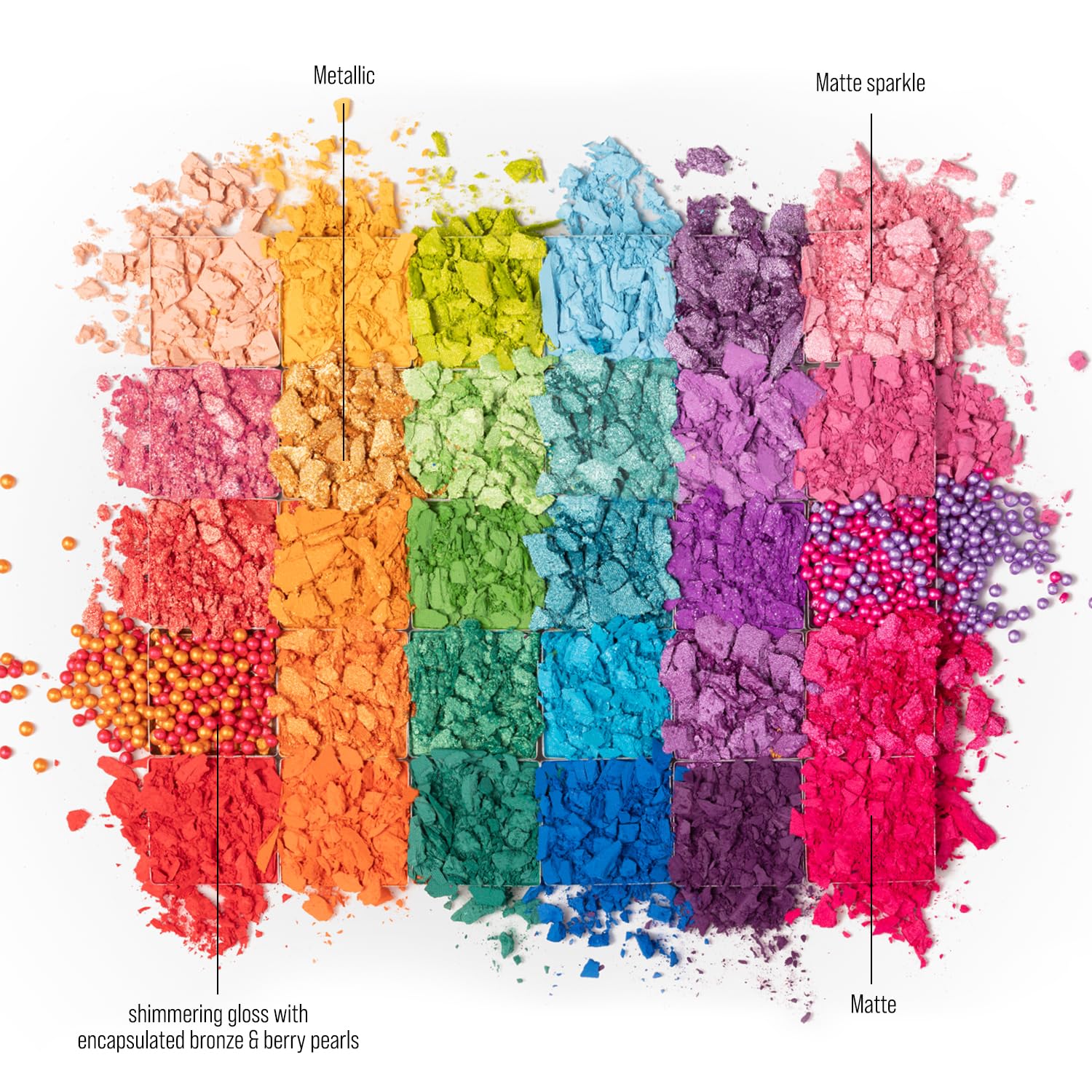 Palette Tintark avec miroir intégré prêt à l’emploi.