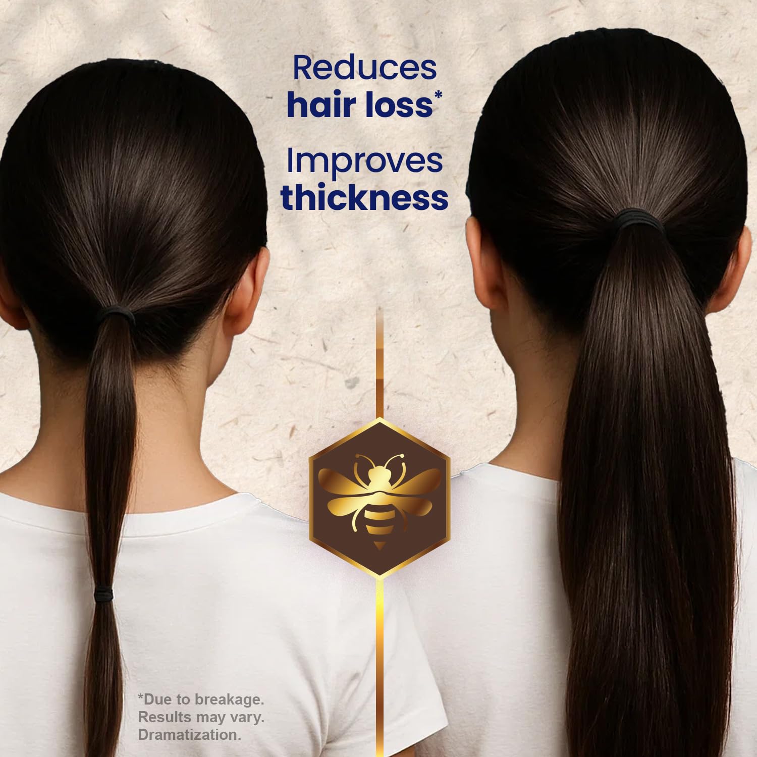 Ingrédients Aloe Vera, Ginseng et Romarin hydratent et brillent les mèches.