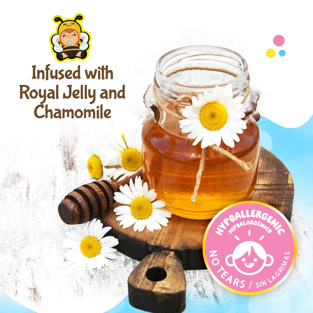 Gelée royale nourrissante pour cheveux dans le shampoing bébé Tio Nacho Royal.