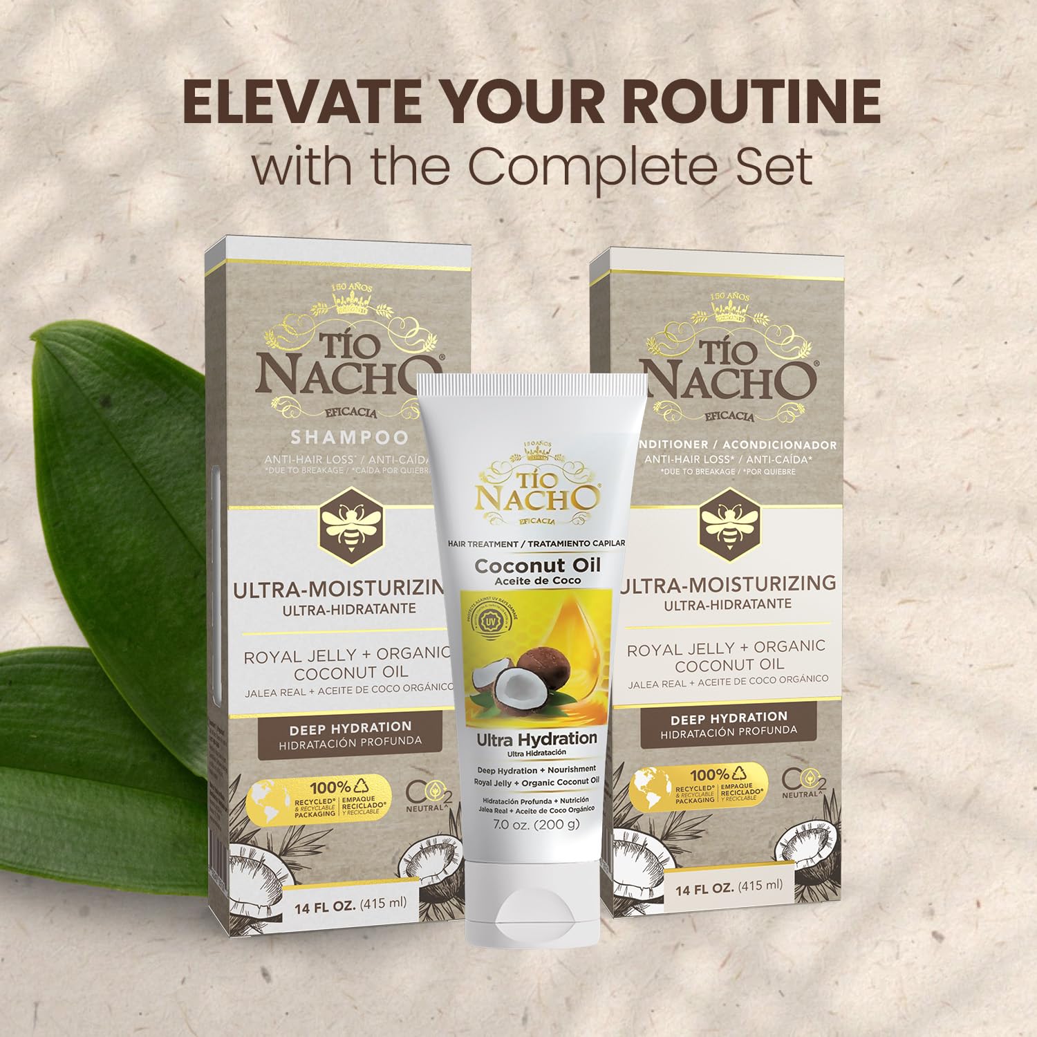 Tio Nacho set hydratation complète pour routine capillaire.