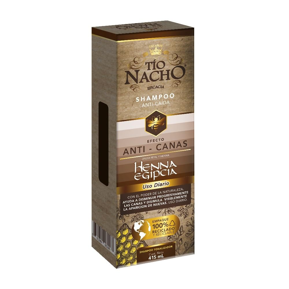 Gelée royale et henné visibles dans le shampoo Tio Nacho Henna Egyptienne
