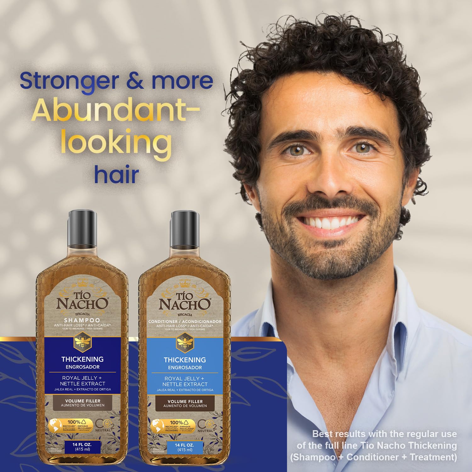 Tio Nacho thickening conditioner tube close-up highlighting detangling action