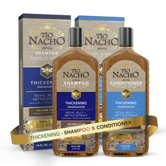 Tio Nacho thickening shampoo and conditioner set displayed for fuller-looking hair