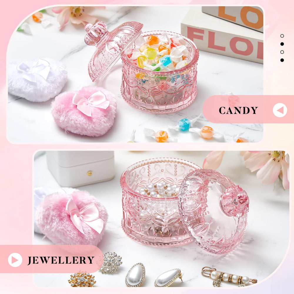 Boîte poudrier rose Tioncy, design durable et rangement.