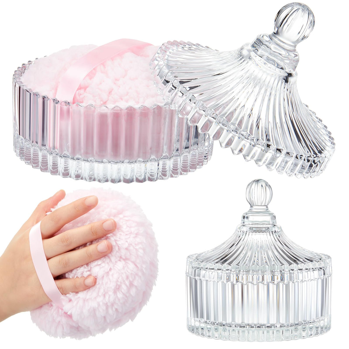 Bouffette poudre extra-large de Tioncy pour une application lisse et uniforme