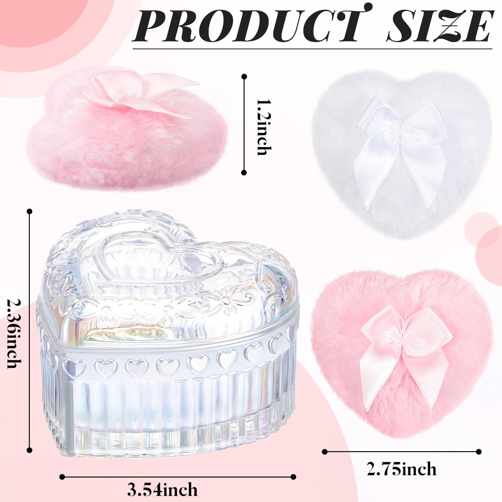 Conteneur en verre cristal Tioncy pour poudre, look élégant.