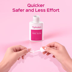 Kit TIPHULAN Colle Ongles 6 Bouteilles, pratique pour plusieurs manucures.