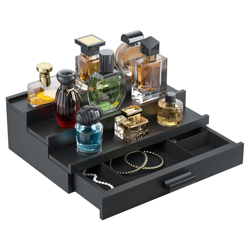 TIRYIUOU-organisateur-perfums-3-niveaux : rangement élégant pour vos bouteilles.