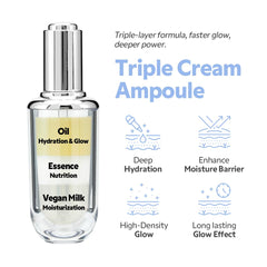 TIRTIR Ampoule Lait Céramique – avant-après peau lumineuse et rebondie.