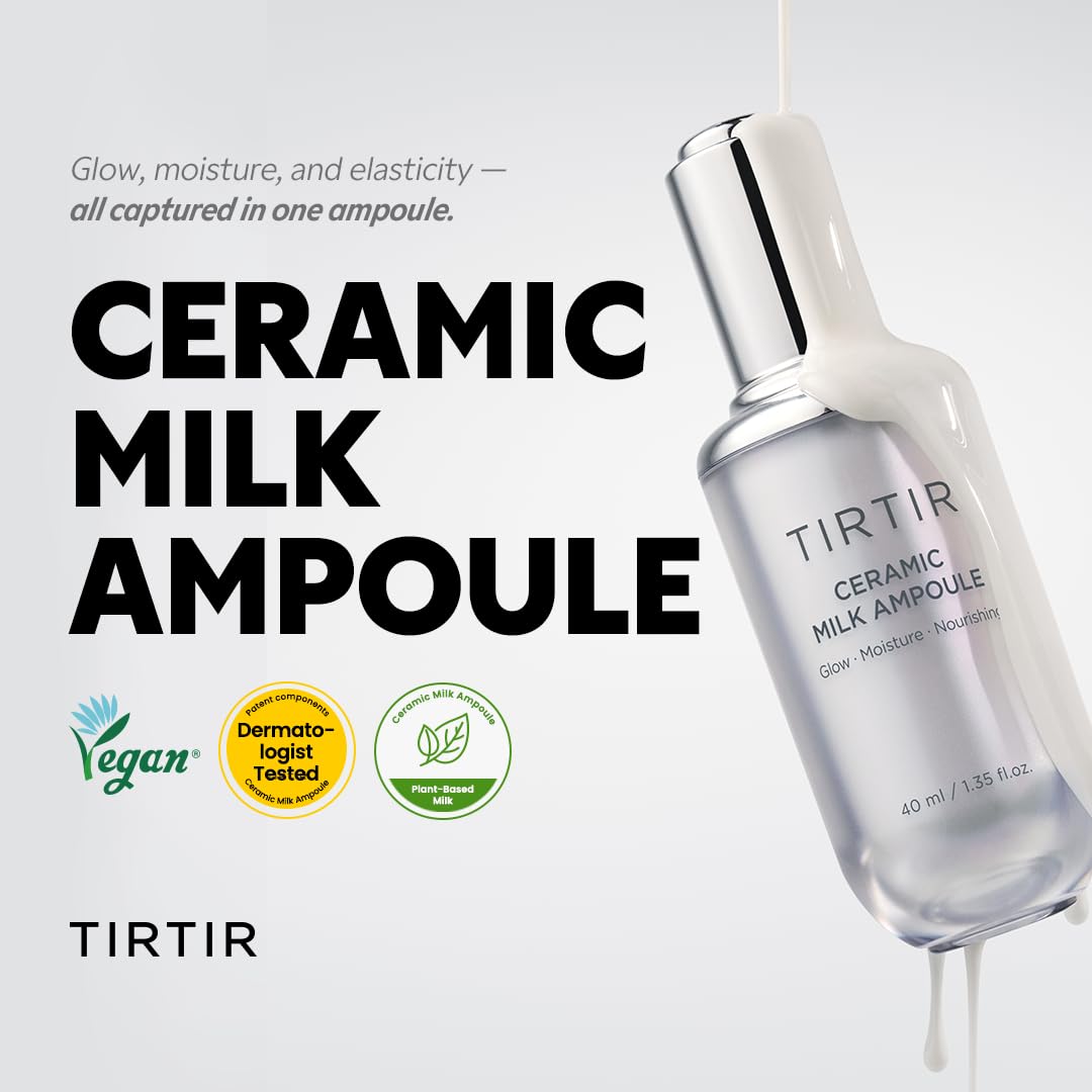 TIRTIR Ampoule Lait Céramique – texture veloutée qui pénètre rapidement.