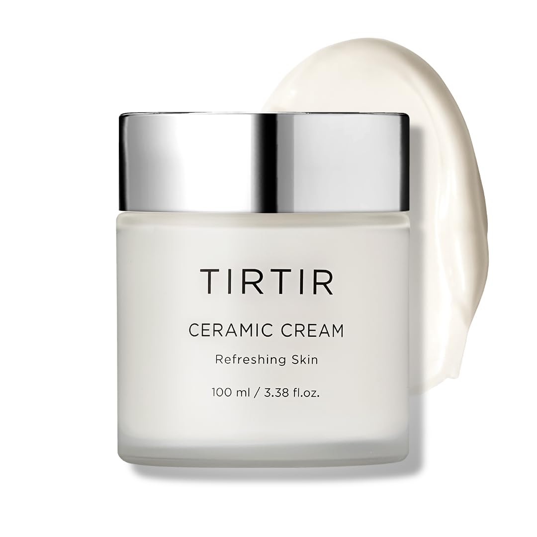 Crème TIRTIR Céramide en bouteille, hydratation profonde pour peau douce.