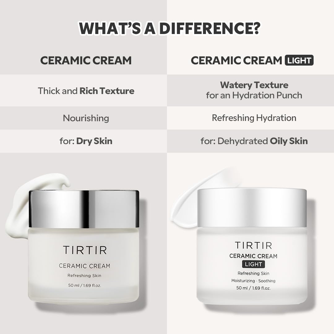 TIRTIR Ceramic Cream Light - soin nocturne pour peau sèche sans gras.