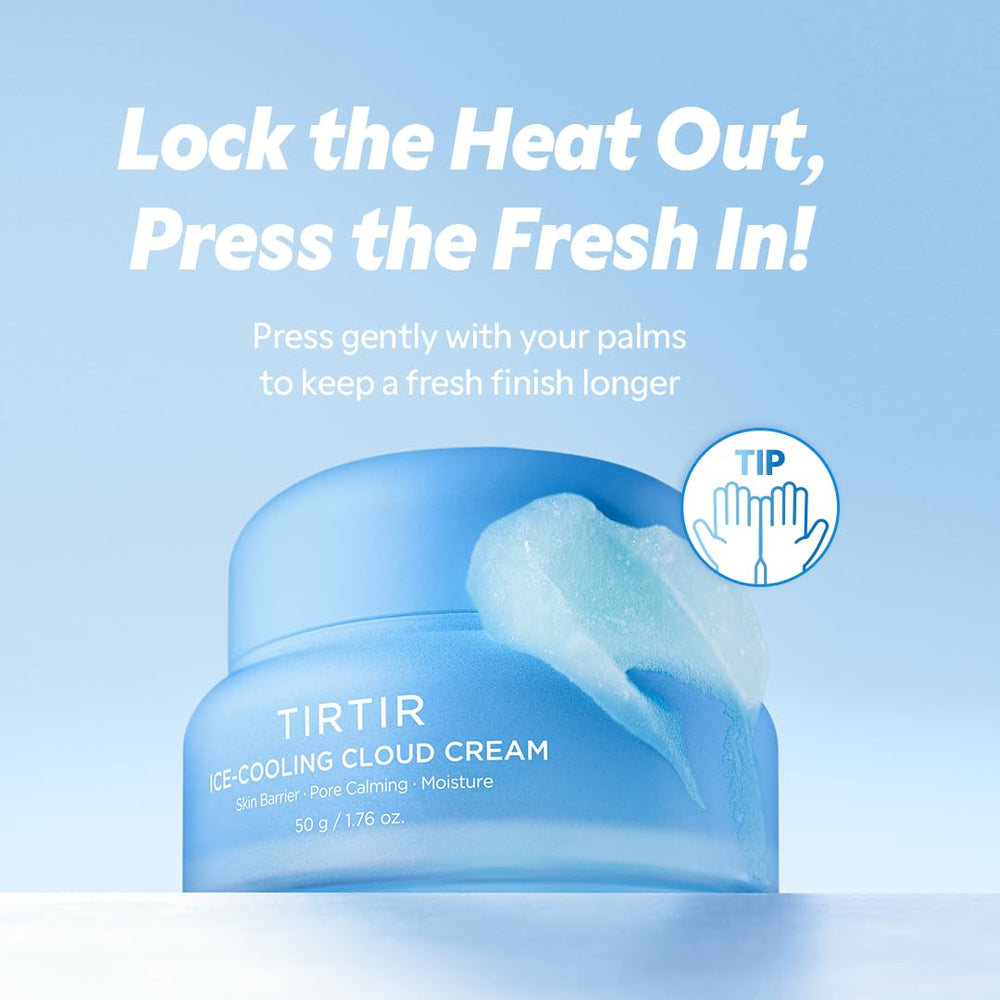Pores visiblement réduits après application de la Crème Nuage Rafraîchissante.