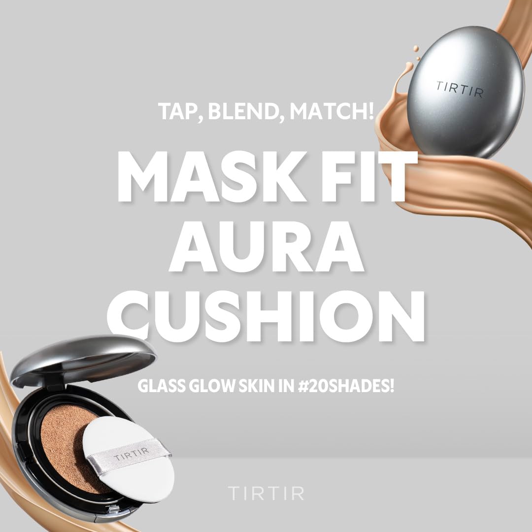 TIRTIR fond-coussin Aura argenté – hydratation légère tout au long de la journée.