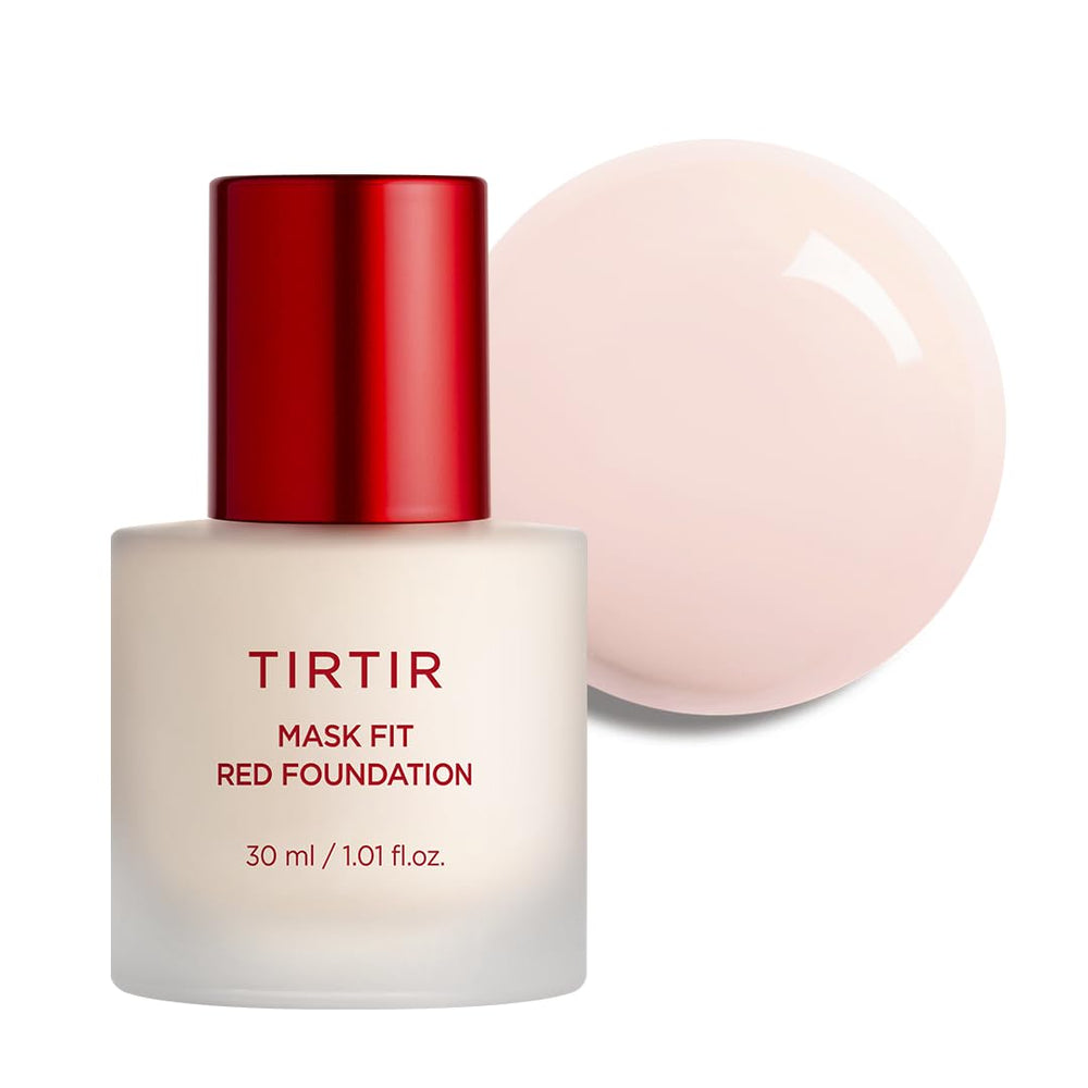 TIRTIR Fond de Teint Red Energy – application fluide pour une couvrance naturelle.