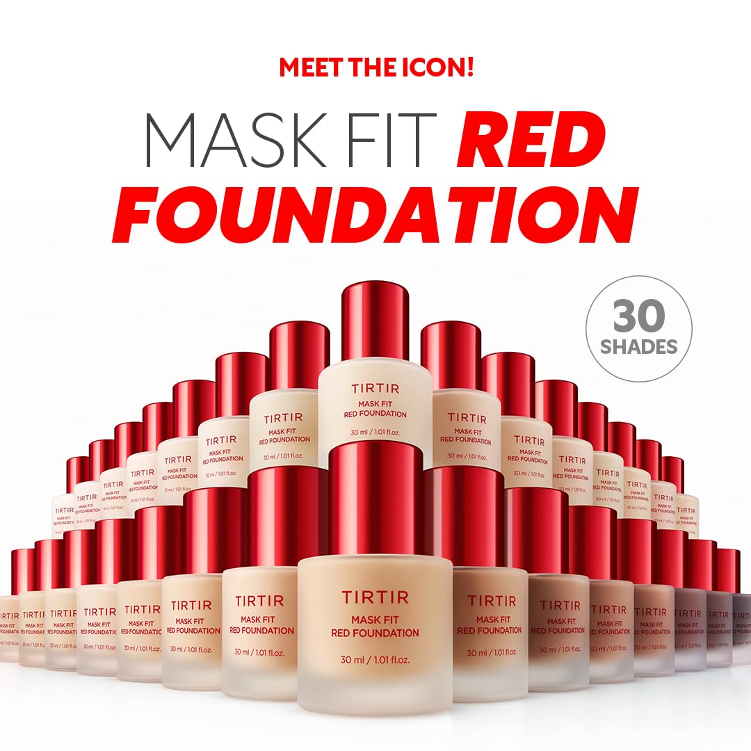 TIRTIR Fond de Teint Red Energy – nuancier varié pour trouver votre teinte idéale.