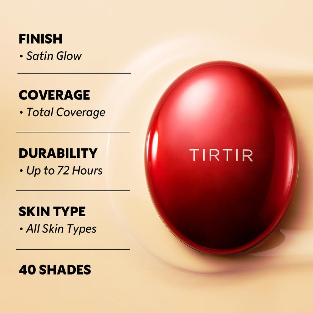TIRTIR Fond de Teint Cushion Rouge Fit — ingrédients hibiscus et propolis pour l’élasticité.