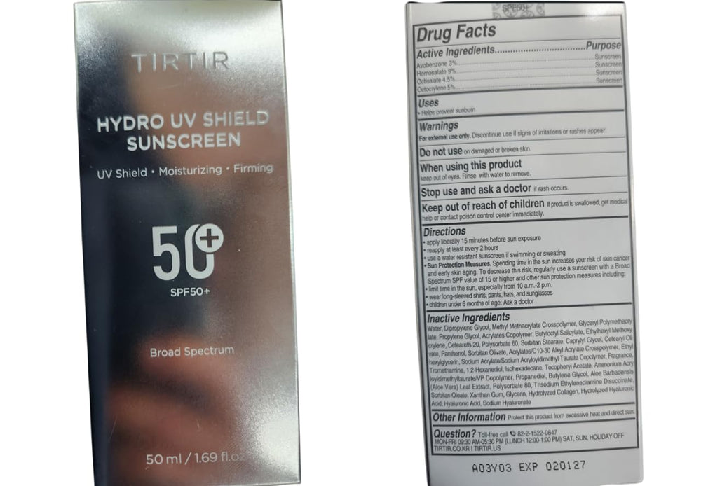 TIRTIR Hydro UV Shield – application rapide et absorption sans résidu gras.