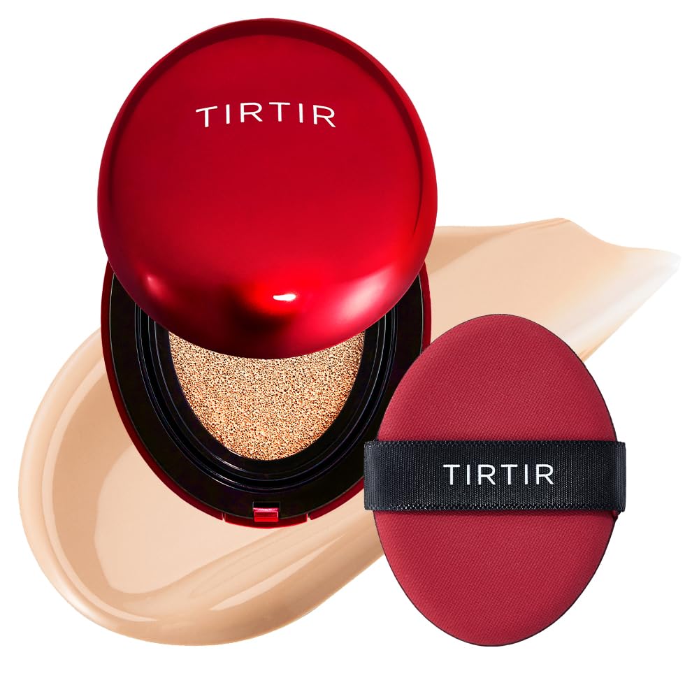 TIRTIR Mask Fit Red Cushion – Bouteille-pompe, couvrance modulable pour un teint durable.
