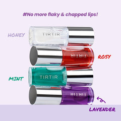 Ingrédients à la menthe de TIRTIR My Glow Mint Lip Oil offrant une sensation rafraîchissante.